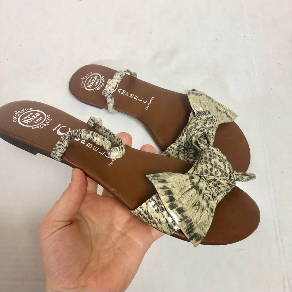 Jeffrey Campbell | Snakeskin Print Bow Flats
